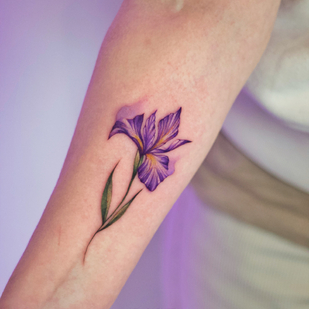 Weiblich Farbe Aquarell tattoo auf Unterarm #86847 | Tattoo Artist Ekaterina Garnet / Katy Garnet