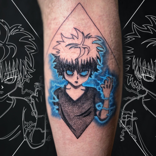 Männlich Farbe Anime tattoo auf Schienbein #83940 | Tattoo Artist Gulyaeva Victoria