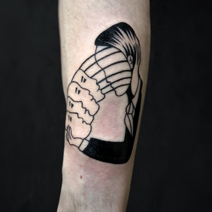 Männlich Schwarz Grafik tattoo auf Unterarm #83943 | Tattoo Artist Gulyaeva Victoria