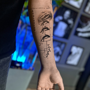 Männlich Schwarz Minimalismus tattoo auf Unterarm #89136 | Tattoo Artist Master Margarita