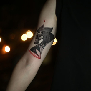 Weiblich Farbe Grafik tattoo auf Schulter #84485 | Tattoo Artist Menshikova Katerina