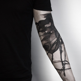 Männlich Schwarz Autorenstil tattoo auf Ärmel #84493 | Tattoo Artist Menshikova Katerina