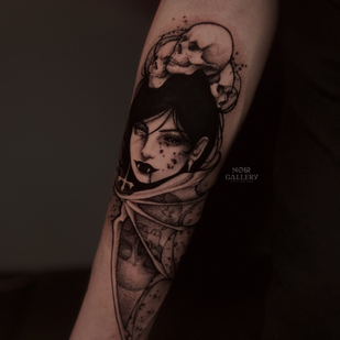 Männlich Schwarz Blackwork tattoo auf Unterarm #86273 | Tattoo Artist Nastya Alistratova