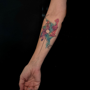 Weiblich Farbe Aquarell tattoo auf Unterarm #85957 | Tattoo Artist Nataliya Guk