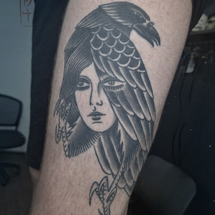 Männlich Schwarz  tattoo auf Oberschenkel #86178 | Tattoo Artist Roma Dober