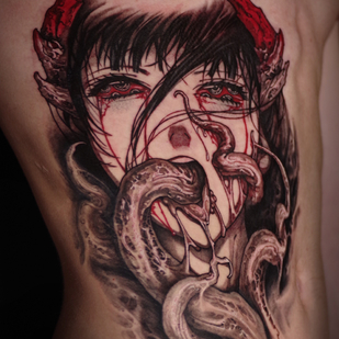 Männlich Farbe Anime tattoo auf Seite #90715 | Tattoo Artist Sergey Batov