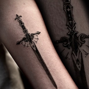 Weiblich Schwarz und Grau Grafik tattoo #87876 | Tattoo Artist Sergey Martynov