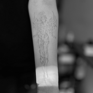 Weiblich Schwarz  tattoo auf Unterarm #84710 | Tattoo Artist Valeriya Zhuravleva