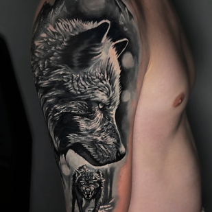 Männlich   tattoo auf Schulter #85264 | Tattoo Artist Vasiliy Kushnarenko