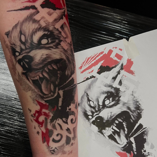 Männlich Schwarz und Grau  tattoo auf Unterarm #85269 | Tattoo Artist Vasiliy Kushnarenko