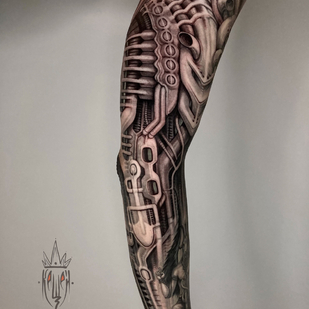 Männlich Schwarz Biomechanisch tattoo auf Ärmel #87384 | Tattoo Artist Vitaliy Kanaschenkov