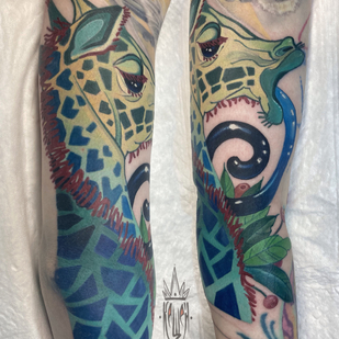 Weiblich Farbe Autorenstil tattoo auf Schulter #87413 | Tattoo Artist Vitaliy Kanaschenkov