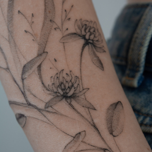 Weiblich Schwarz  tattoo auf Unterarm #96911 | Tattoo Artist Sergeeva Tattoo