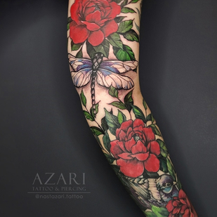 Weiblich Farbe Frauen tattoo auf Ärmel #91274 | Tattoo Artist Anastasiya Azari