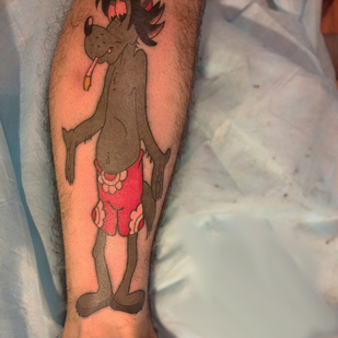 Männlich  New School tattoo auf Bein #91726 | Tattoo Artist Vyacheslav Menschikov