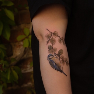 Weiblich Farbe Realismus tattoo #95044 | Tattoo Artist Polina Red Head