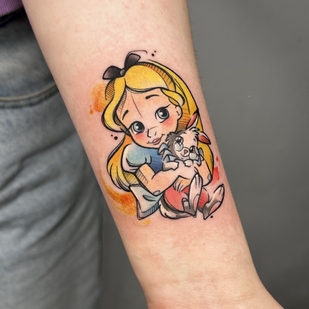 Weiblich Farbe Skizze tattoo auf Handgelenk #92491 | Tattoo Artist Smirnova Ulyana