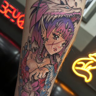Männlich Farbe Anime tattoo auf Unterarm #92863 | Tattoo Artist Alisa Lisova
