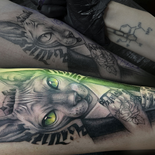 Männlich Farbe Grafik tattoo auf Unterarm #92879 | Tattoo Artist Alisa Lisova