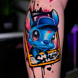 Weiblich Farbe Aquarell tattoo auf Schienbein #93506 | Tattoo Artist Yuliya Kolesnikova