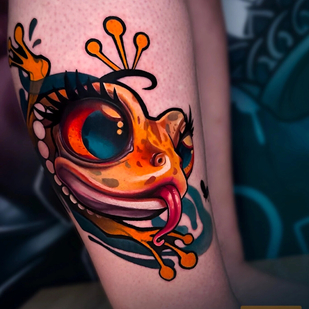 Weiblich Farbe Autorenstil tattoo auf Schienbein #93515 | Tattoo Artist Yuliya Kolesnikova