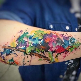 Aquarell tattoo auf Unterarm #93762 | Tattoo Artist Neto Tattoo Florida