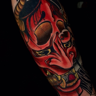 Männlich Farbe Japanisch tattoo auf Unterarm #96332 | Tattoo Artist Sergey Karpenko