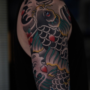 Männlich Farbe  tattoo auf Schulter #103957 | Tattoo Artist Akulov Mark