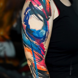 Weiblich Farbe Aquarell tattoo auf Schulter #97026 | Tattoo Artist Nikaveratattoo