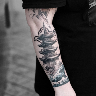 Weiblich Schwarz Grafik tattoo auf Unterarm #97073 | Tattoo Artist Mariya Naumova