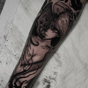 Männlich Schwarz Whipshading tattoo auf Unterarm #98631 | Tattoo Artist Valentin Markgraf