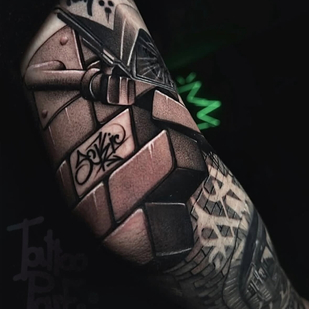 Männlich Schwarz Chicano tattoo auf Ärmel #98114 | Tattoo Artist Dmitriy Parfencev