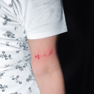 Weiblich  Fineline tattoo auf Unterarm #99335 | Tattoo Artist Elena Voya