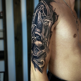 Männlich Schwarz Grafik tattoo #99747 | Tattoo Artist Artem Arion