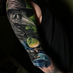 Männlich Farbe Realismus tattoo auf Schulter #99978 | Tattoo Artist Aleksandr Lysov