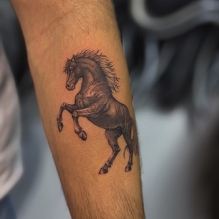 Männlich Schwarz und Grau Mikrorealismus tattoo auf Unterarm #100205 | Tattoo Artist Arturs Garoza