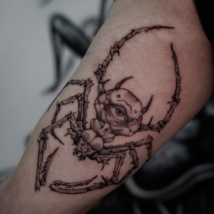 Männlich Schwarz Horror tattoo auf Unterarm #100212 | Tattoo Artist Arturs Garoza