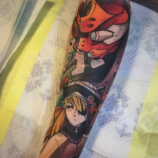 Männlich Farbe Neo-traditionell tattoo auf Unterarm #100848 | Tattoo Artist Gromova Mariya