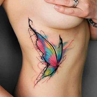 Farbe Aquarell tattoo auf Brust #101475 | Tattoo Artist Egor Hludnev