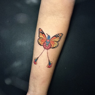 Weiblich Farbe Patch tattoo auf Unterarm #102404 | Tattoo Artist Rafaela Herrera Art