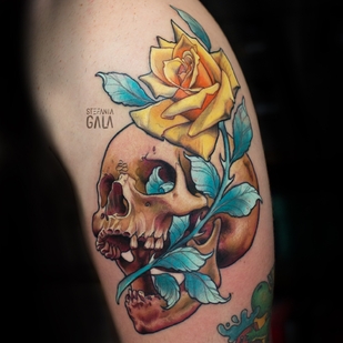 Männlich  Neo-traditionell tattoo auf Ärmel #103292 | Tattoo Artist Stefania Gala