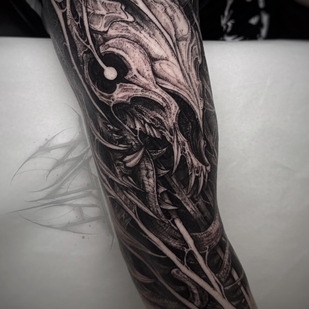 Männlich Schwarz Blackwork tattoo auf Schulter #103234 | Tattoo Artist Julian Moth