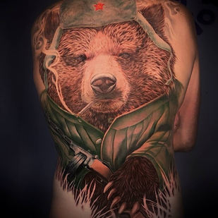 Männlich Farbe Realismus tattoo auf Rücken #103461 | Tattoo Artist Sergey Petrov