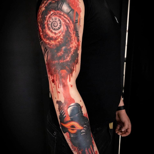 Männlich Schwarz Realismus tattoo #103479 | Tattoo Artist Sergey Petrov