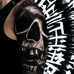 Männlich Schwarz und Grau Cover-up tattoo #103837 | Tattoo Artist Marin Yordanov - Yordanov Arts