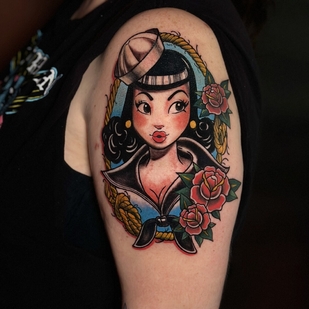 Weiblich  Traditionell tattoo auf Schulter #103645 | Tattoo Artist Anastasiia Mikaskina aka Mika RedHead