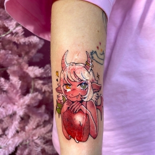 Weiblich Farbe Autorenstil tattoo #105653 | Tattoo Artist Evgeniya Kulikova