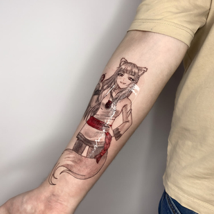 Männlich Schwarz und Grau Anime tattoo #105661 | Tattoo Artist Evgeniya Kulikova