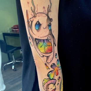 Weiblich Farbe Autorenstil tattoo #92683 | Tattoo Artist Anton Kovrigin (Yellow Dog)