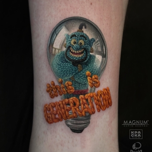 Männlich Farbe Autorenstil tattoo auf Schienbein #102070 | Tattoo Artist Sergo Akopian